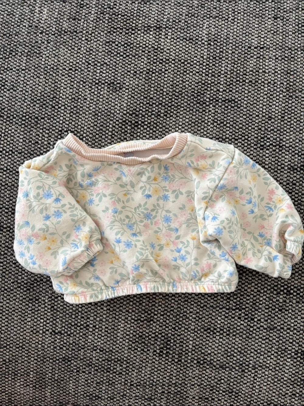 Floral Baby Sweatshirt and Jogger Set - Pastel Floral Print